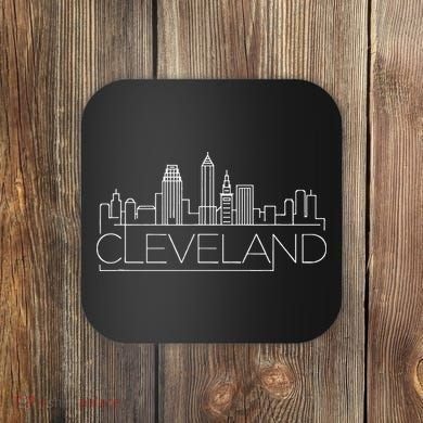 Cleveland Ohio City Skyline Coaster
