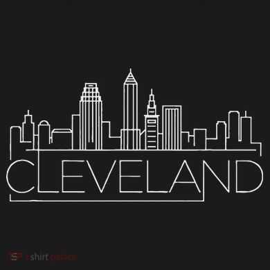 Cleveland Ohio City Skyline Flat Bill Trucker Hat