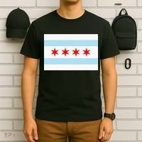 City Of Chicago Illinois Flag Windy City T-Shirt thumb 6
