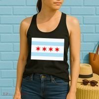 City Of Chicago Illinois Flag Windy City Women's Tank Top thumb 2