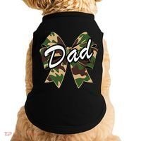 Camouflage Old Camo Dad Coquette Bow Duck Hunting Doggie Tank thumb 0