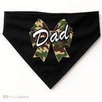 Camouflage Old Camo Dad Coquette Bow Duck Hunting USA-Made Doggie Bandana thumb 0
