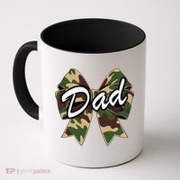 Camouflage Old Camo Dad Coquette Bow Duck Hunting Coffee Mug thumb 0
