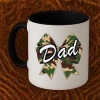 Camouflage Old Camo Dad Coquette Bow Duck Hunting Coffee Mug thumb 2