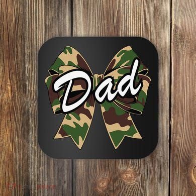 Camouflage Old Camo Dad Coquette Bow Duck Hunting Coaster