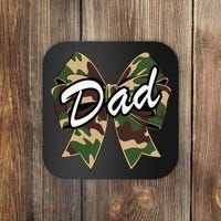 Camouflage Old Camo Dad Coquette Bow Duck Hunting Coaster thumb 0