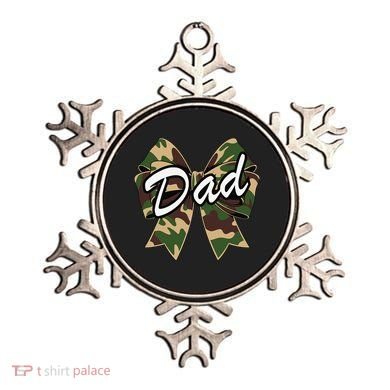 Camouflage Old Camo Dad Coquette Bow Duck Hunting Ornament