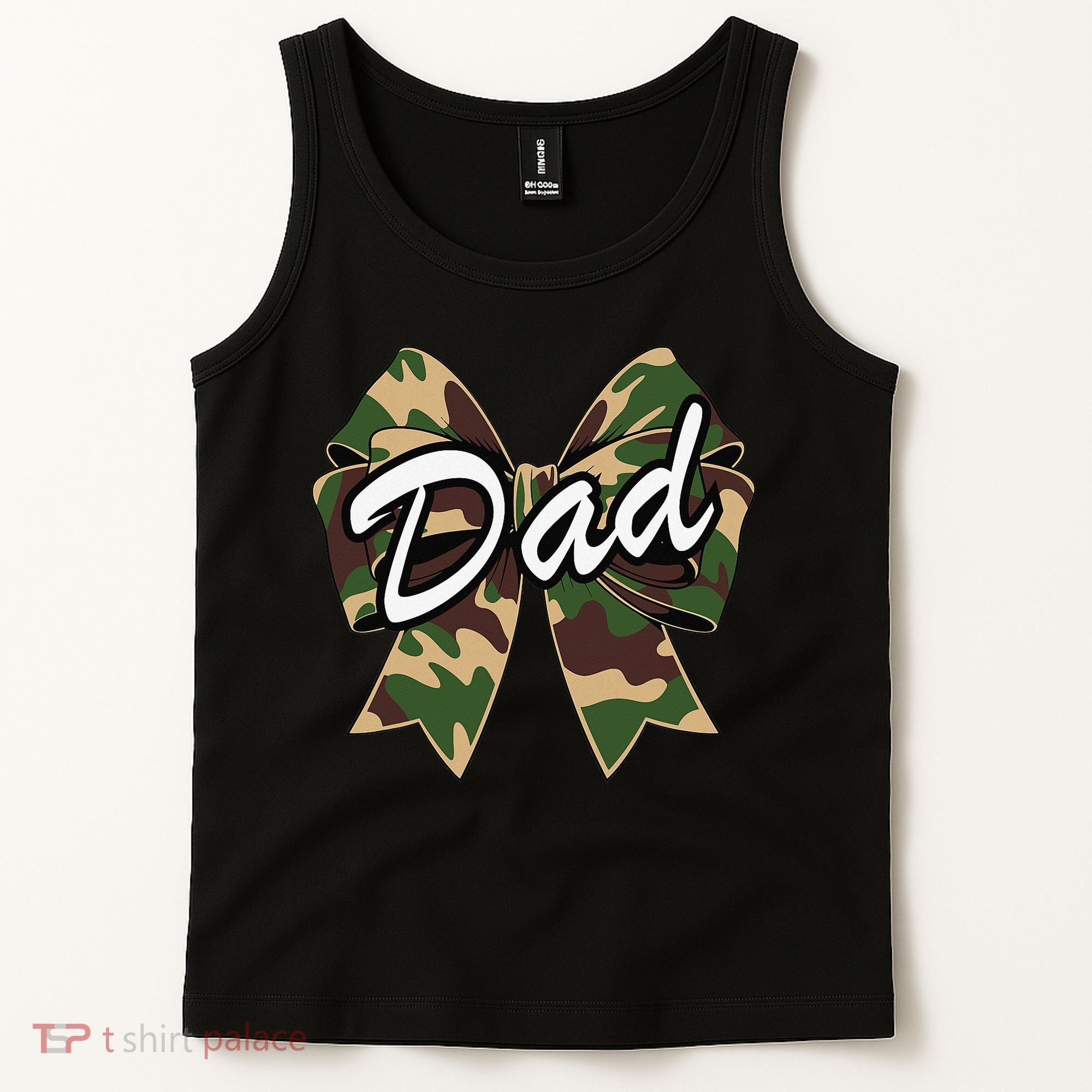 Camouflage Old Camo Dad Coquette Bow Duck Hunting Tank Top