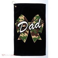 Camouflage Old Camo Dad Coquette Bow Duck Hunting Golf Towel thumb 0