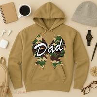 Camouflage Old Camo Dad Coquette Bow Duck Hunting Hoodie thumb 3