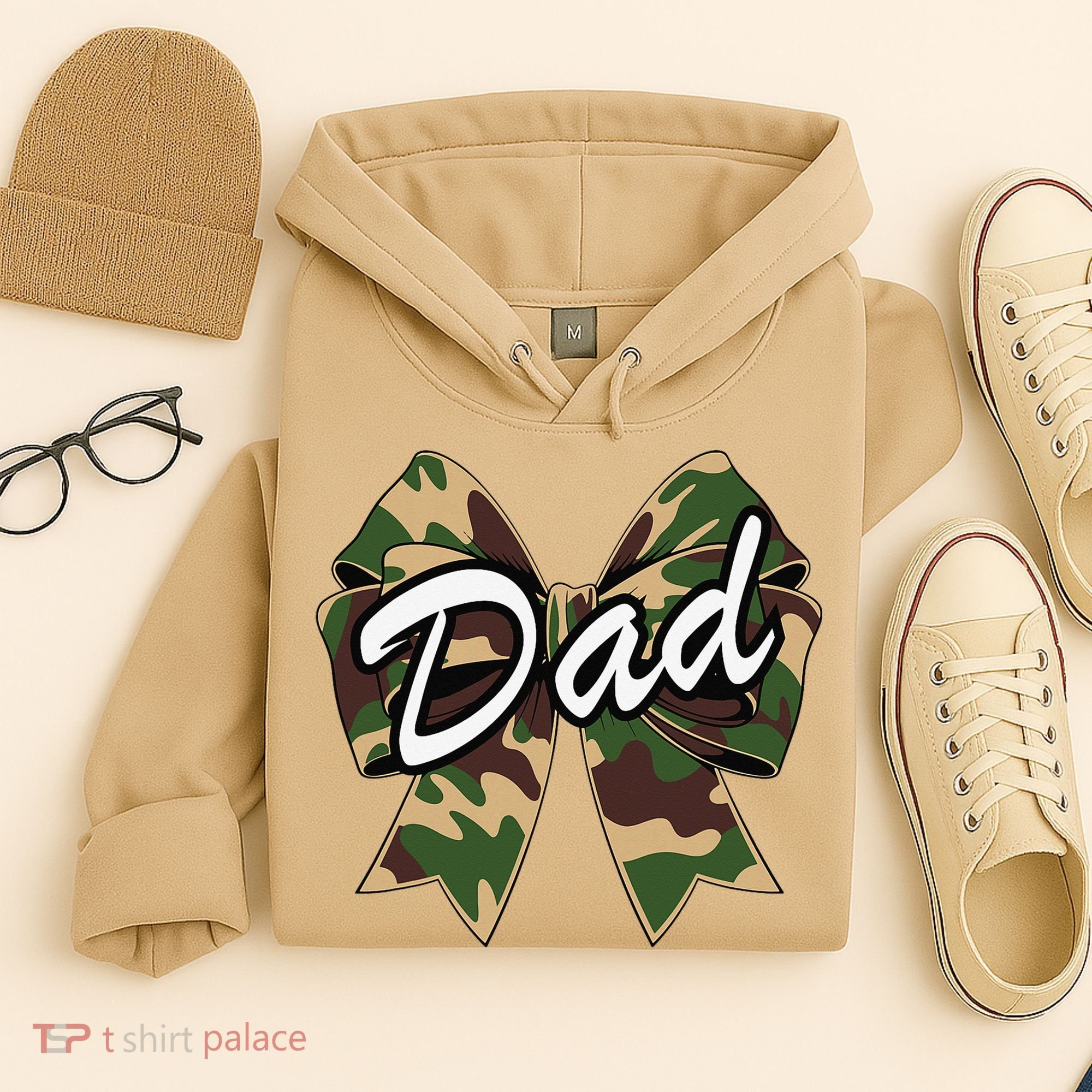 Camouflage Old Camo Dad Coquette Bow Duck Hunting Hoodie