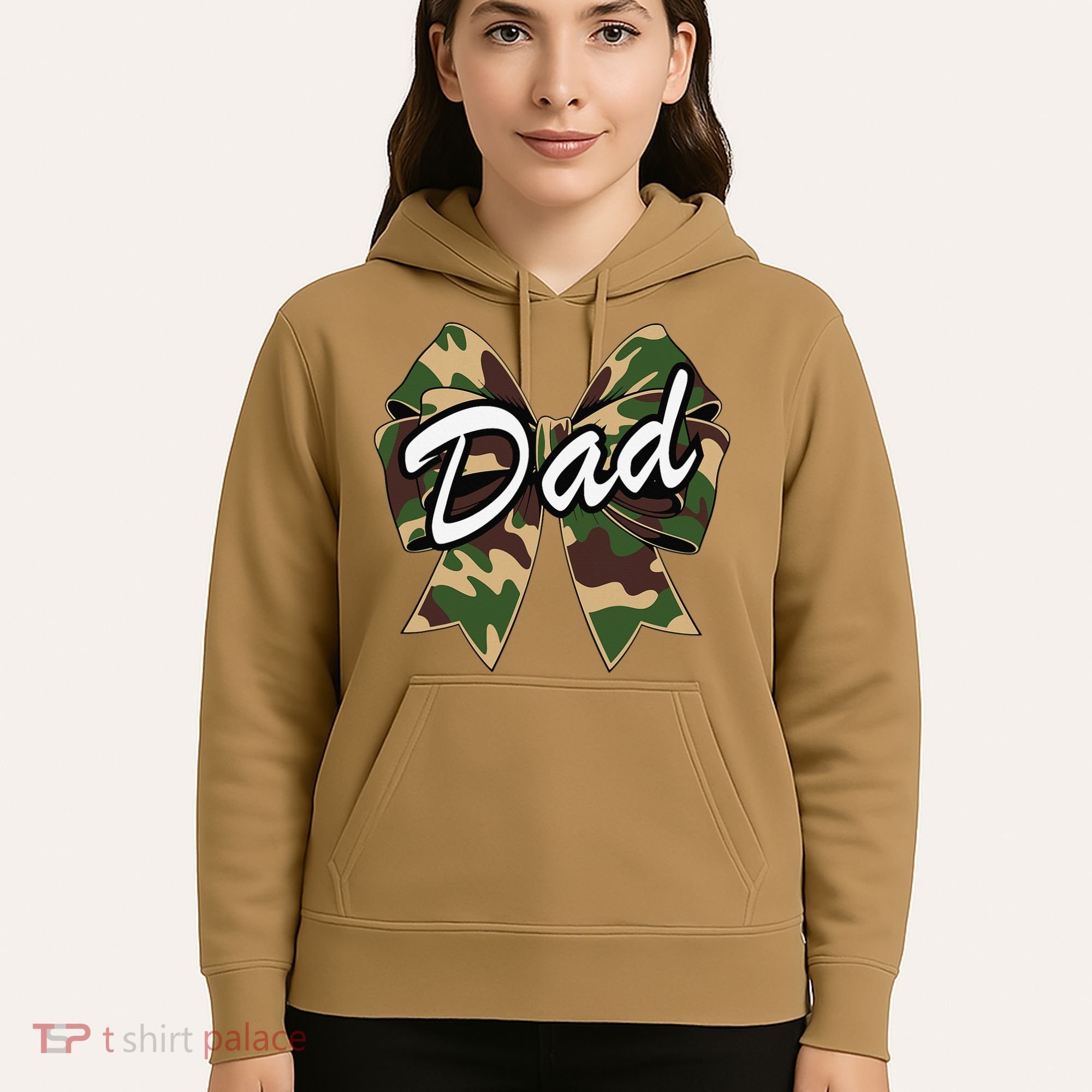 Camouflage Old Camo Dad Coquette Bow Duck Hunting Hoodie