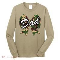 Camouflage Old Camo Dad Coquette Bow Duck Hunting Long Sleeve Shirt thumb 0