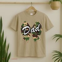 Camouflage Old Camo Dad Coquette Bow Duck Hunting T-Shirt thumb 2