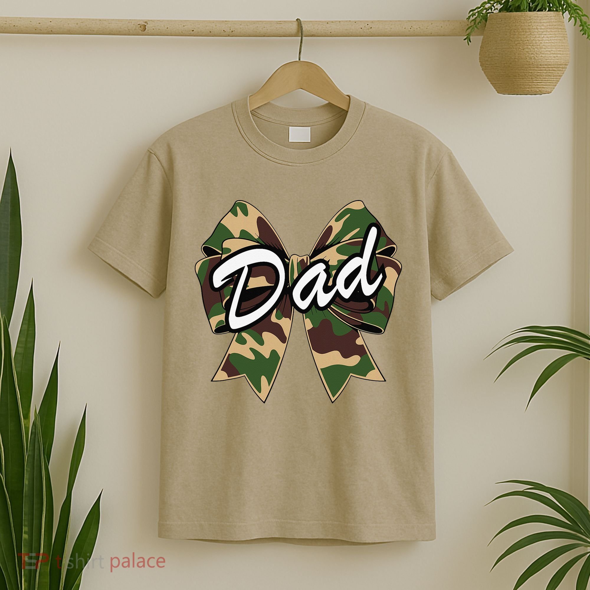 Camouflage Old Camo Dad Coquette Bow Duck Hunting T-Shirt