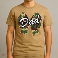 Camouflage Old Camo Dad Coquette Bow Duck Hunting T-Shirt thumb 3