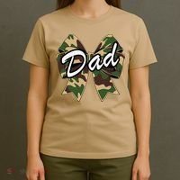 Camouflage Old Camo Dad Coquette Bow Duck Hunting T-Shirt thumb 4
