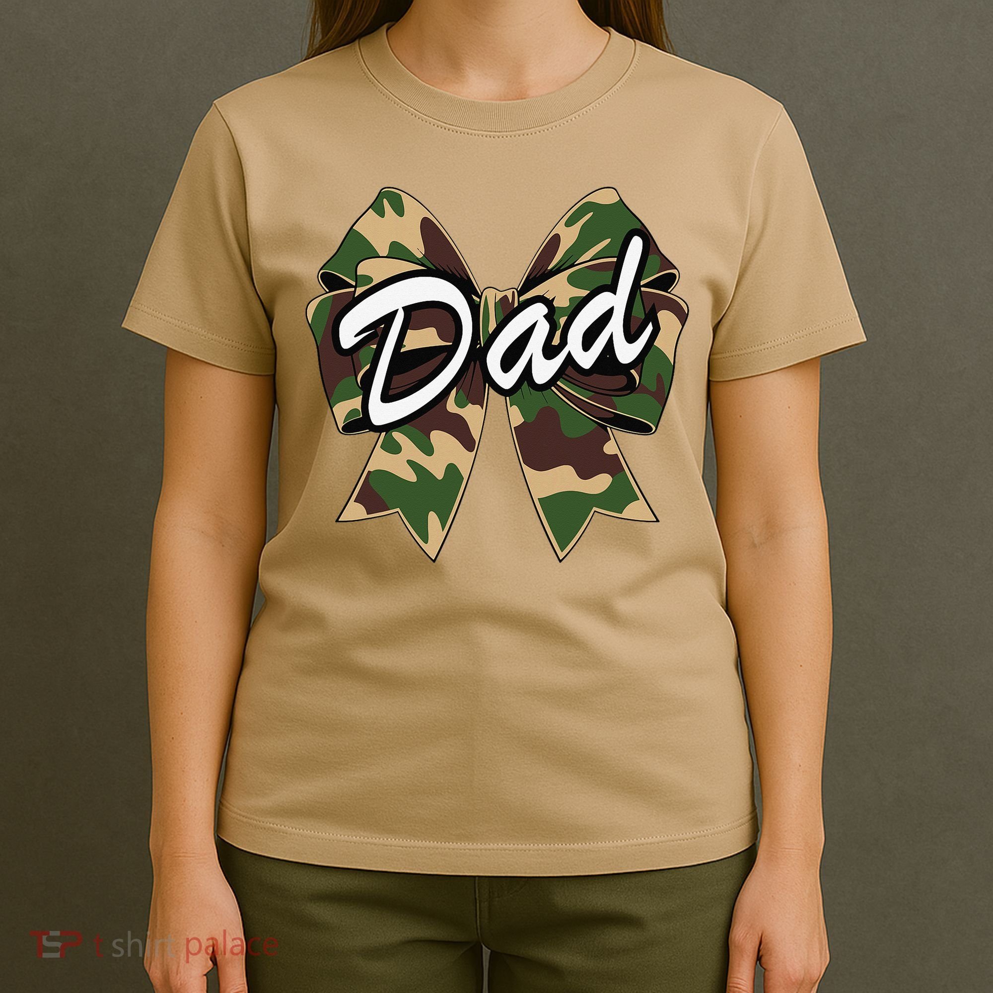 Camouflage Old Camo Dad Coquette Bow Duck Hunting T-Shirt