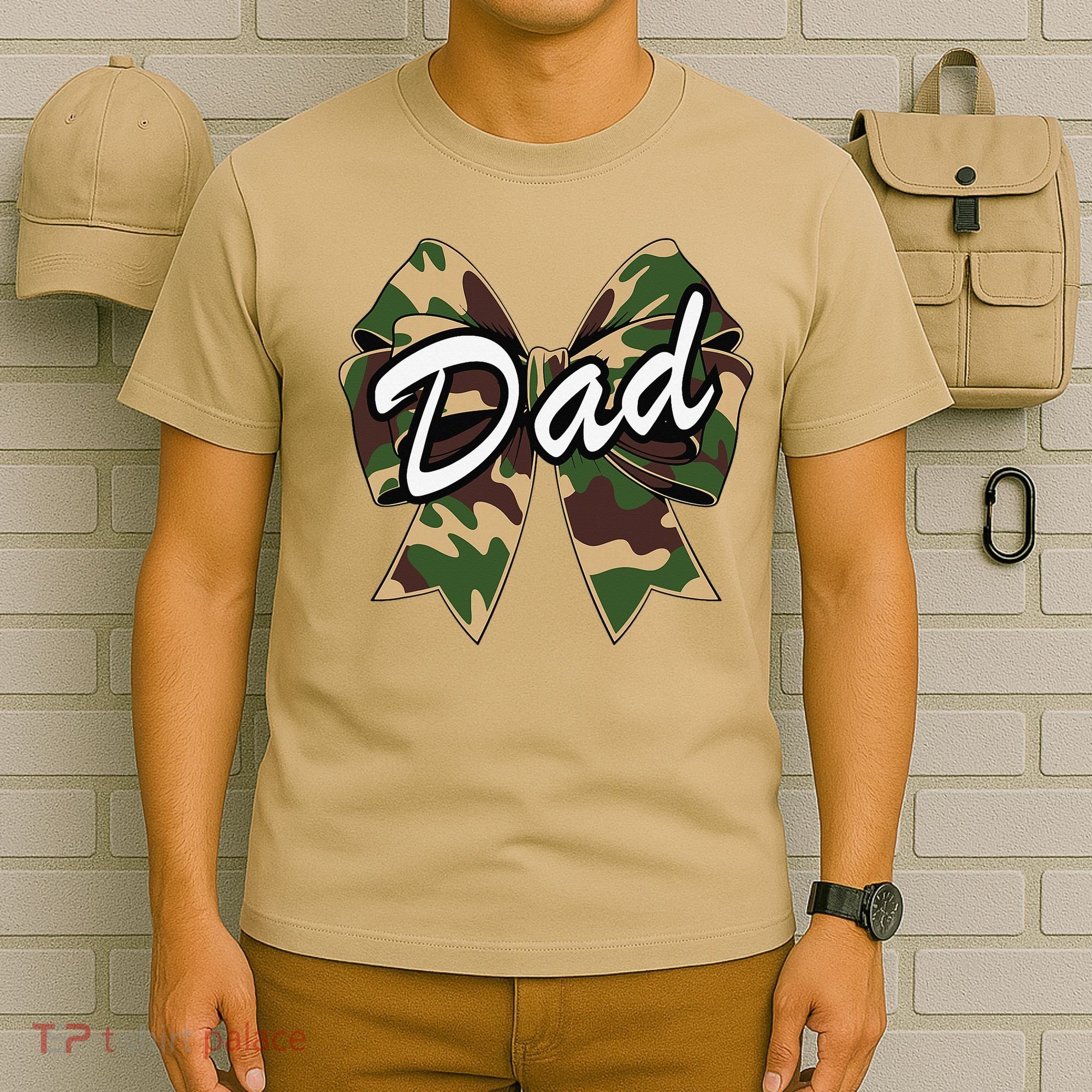 Camouflage Old Camo Dad Coquette Bow Duck Hunting T-Shirt
