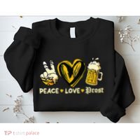 Cute Oktoberfest Costume Peace Love Prost Prost Oktoberfest Sweatshirt thumb 2