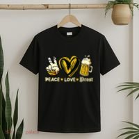 Cute Oktoberfest Costume Peace Love Prost Prost Oktoberfest T-Shirt thumb 2