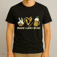 Cute Oktoberfest Costume Peace Love Prost Prost Oktoberfest T-Shirt thumb 3