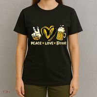 Cute Oktoberfest Costume Peace Love Prost Prost Oktoberfest T-Shirt thumb 4