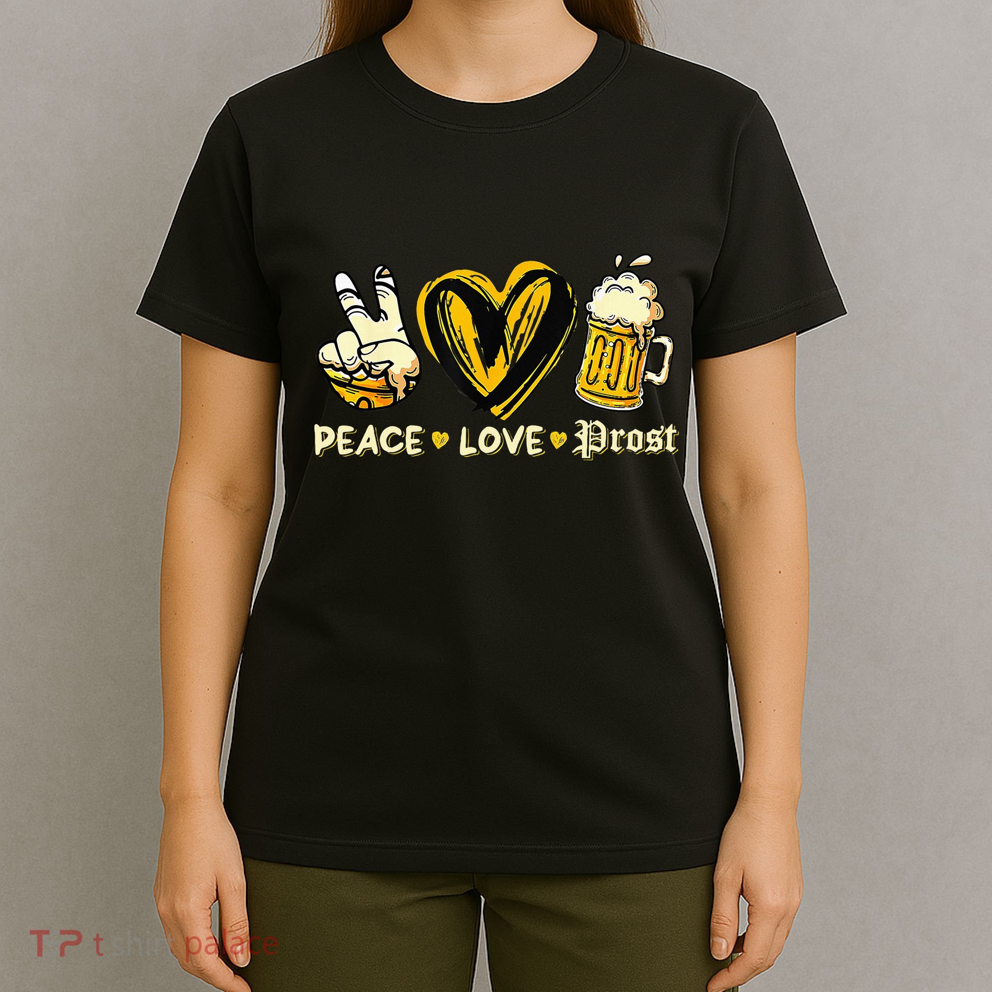 Cute Oktoberfest Costume Peace Love Prost Prost Oktoberfest T-Shirt