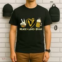 Cute Oktoberfest Costume Peace Love Prost Prost Oktoberfest T-Shirt thumb 6
