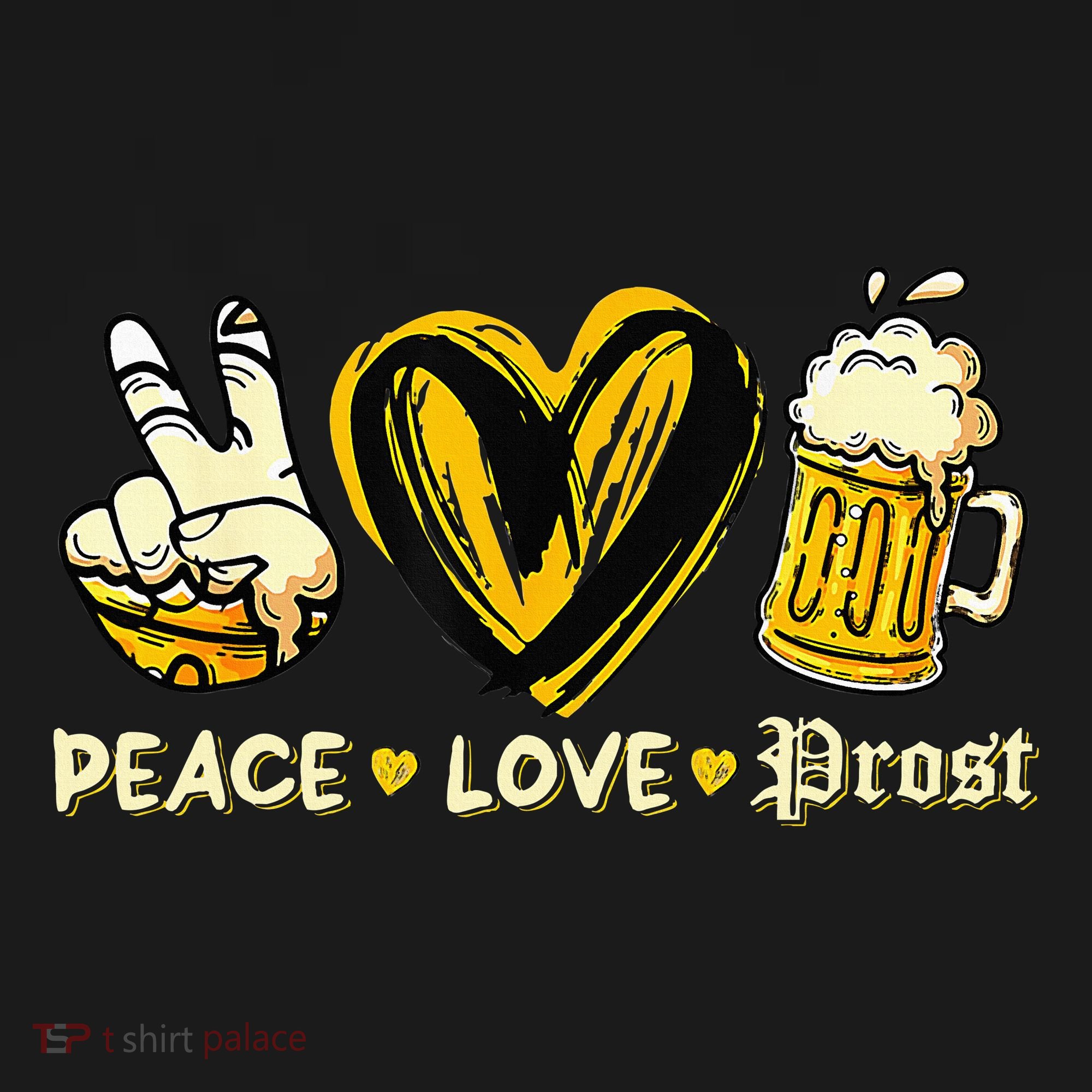 Cute Oktoberfest Costume Peace Love Prost Prost Oktoberfest T-Shirt