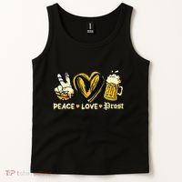 Cute Oktoberfest Costume Peace Love Prost Prost Oktoberfest Tank Top thumb 2