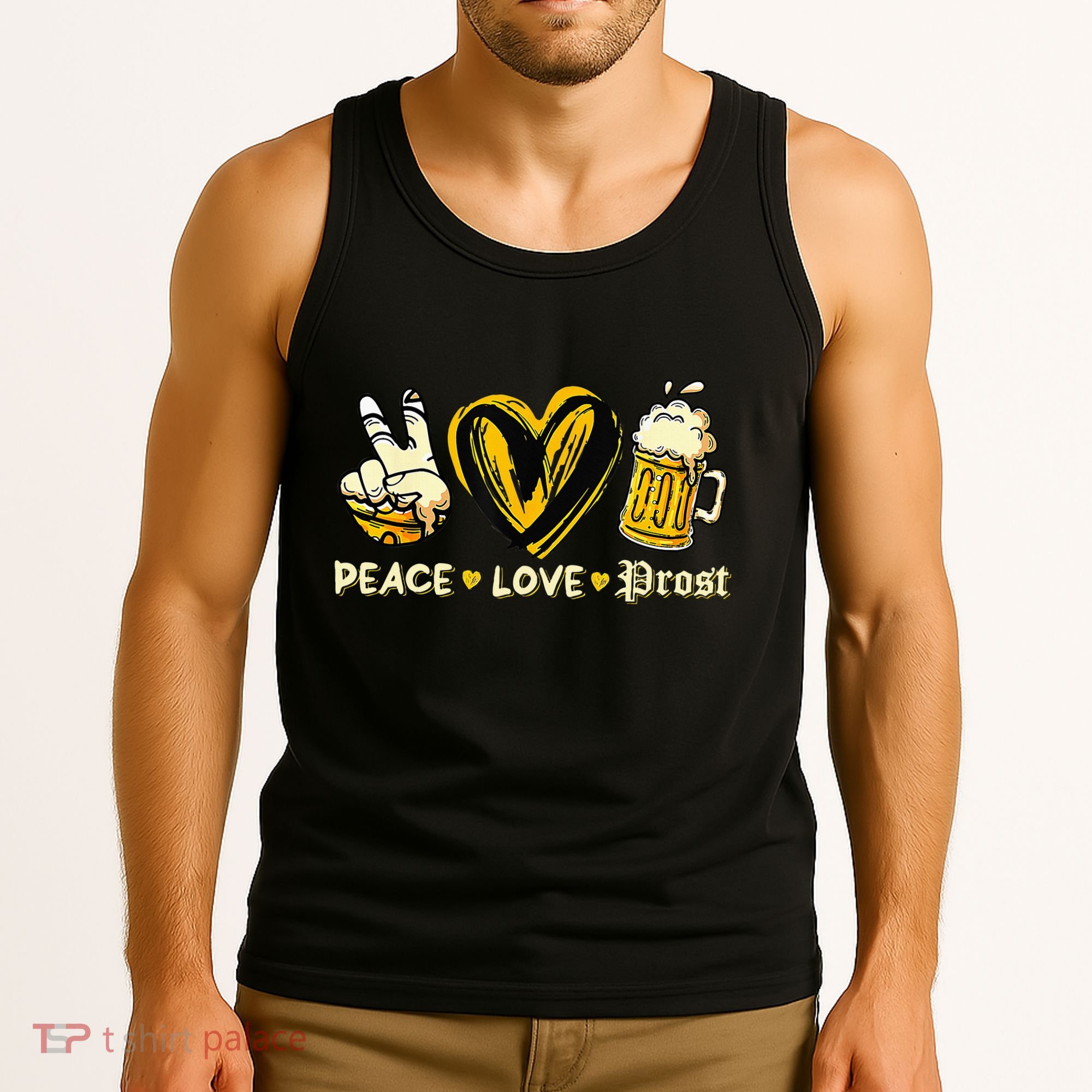 Cute Oktoberfest Costume Peace Love Prost Prost Oktoberfest Tank Top