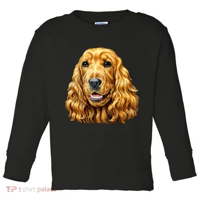 Cocker Spaniel Face Toddler Long Sleeve