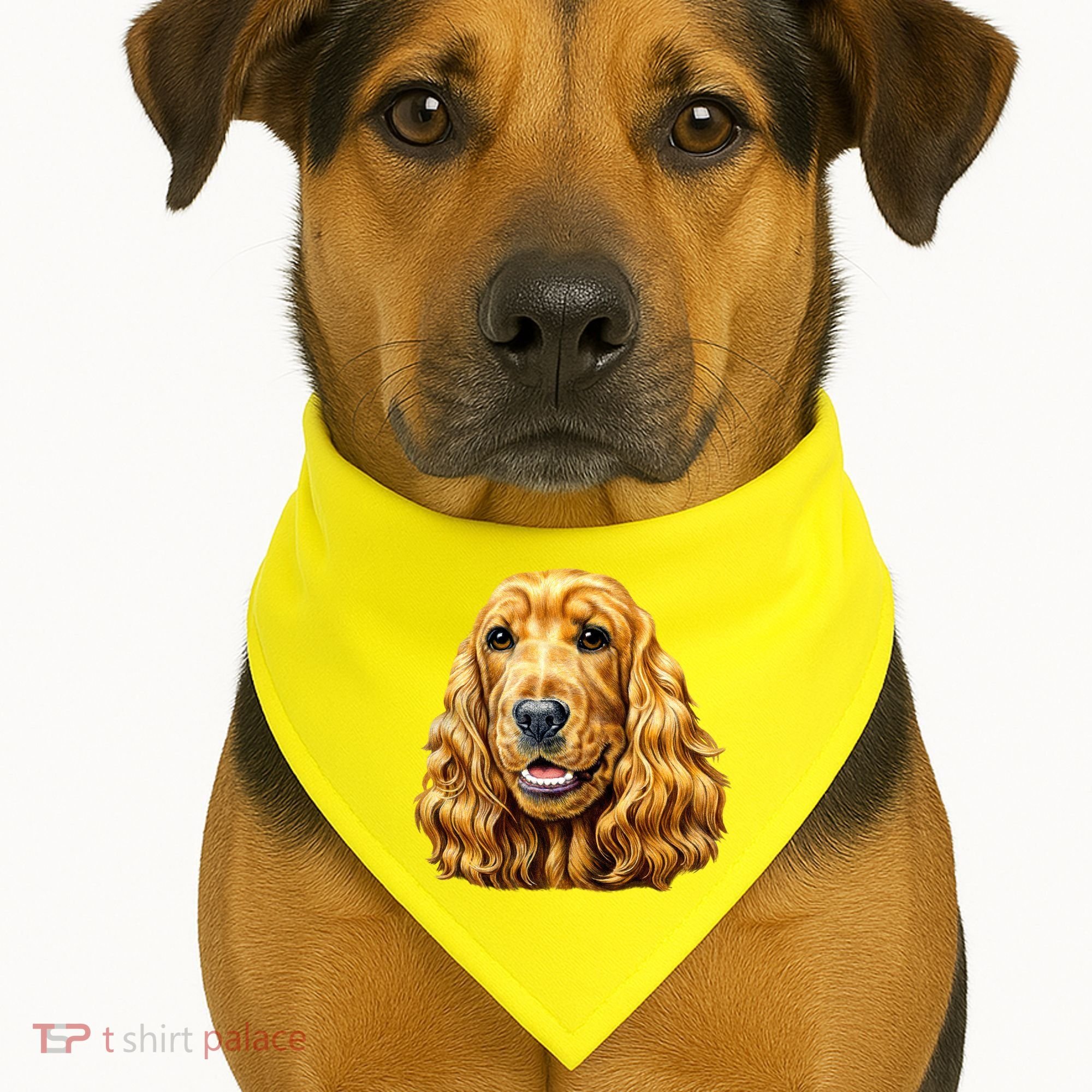 Cocker Spaniel Face USA-Made Doggie Bandana