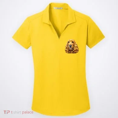 Cocker Spaniel Face Women's Dry Zone Grid Polo