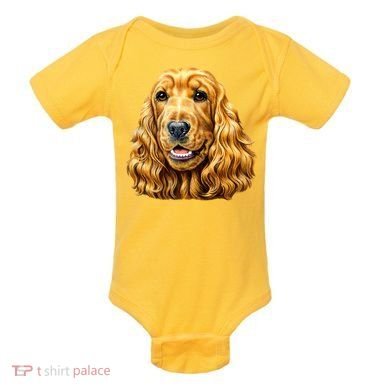 Cocker Spaniel Face Baby Bodysuit