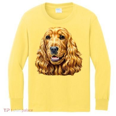 Cocker Spaniel Face Kids Long Sleeve Shirt