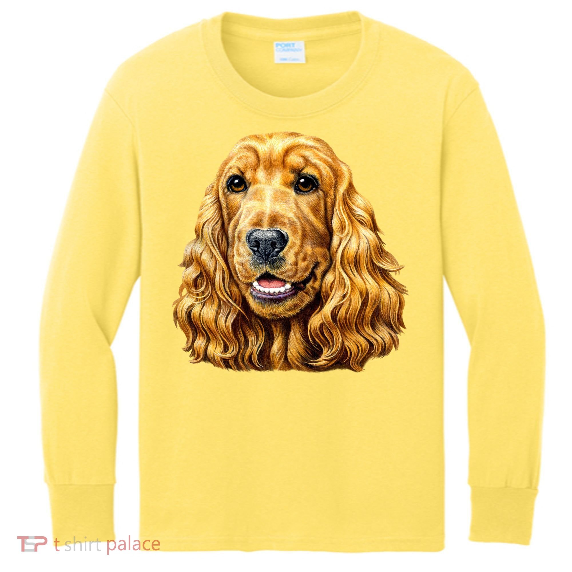 Cocker Spaniel Face Kids Long Sleeve Shirt