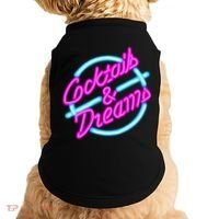 Cocktails And Dreams Retro 80s Doggie Tank thumb 0