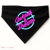 Cocktails And Dreams Retro 80s USA-Made Doggie Bandana thumb 0