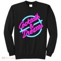 Cocktails And Dreams Retro 80s Sweatshirt thumb 0
