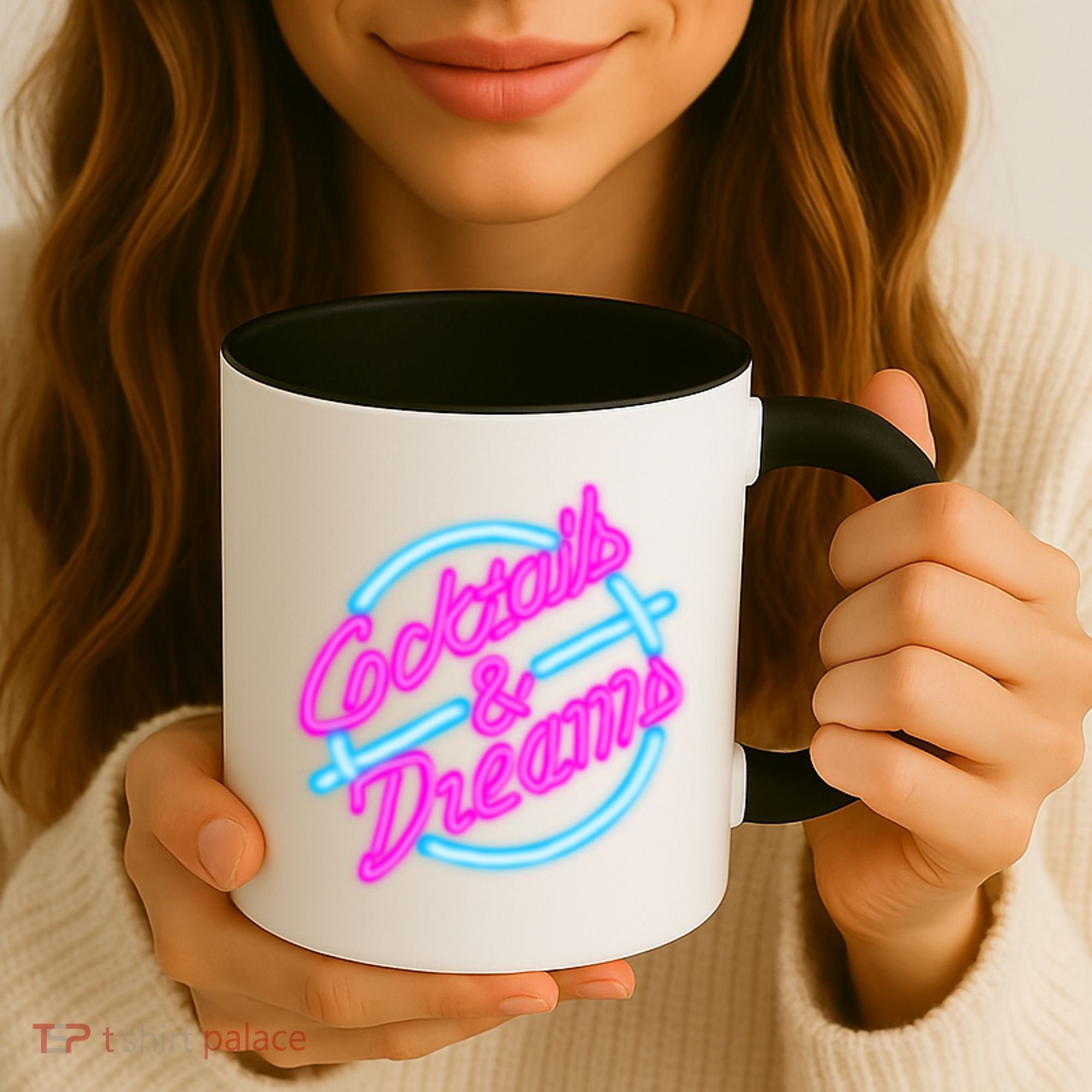 Cocktails And Dreams Retro 80s Coffee Mug