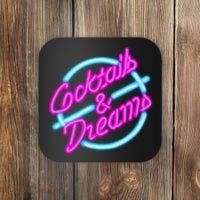 Cocktails And Dreams Retro 80s Coaster thumb 0
