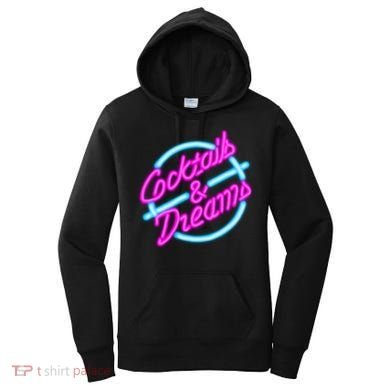 Cocktails And Dreams Retro 80s Women's Hoodie