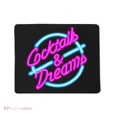 Cocktails And Dreams Retro 80s Mousepad