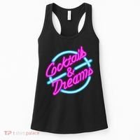 Cocktails And Dreams Retro 80s Women's Tank Top thumb 0