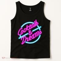 Cocktails And Dreams Retro 80s Tank Top thumb 2