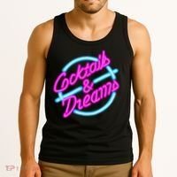Cocktails And Dreams Retro 80s Tank Top thumb 3