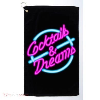 Cocktails And Dreams Retro 80s Golf Towel