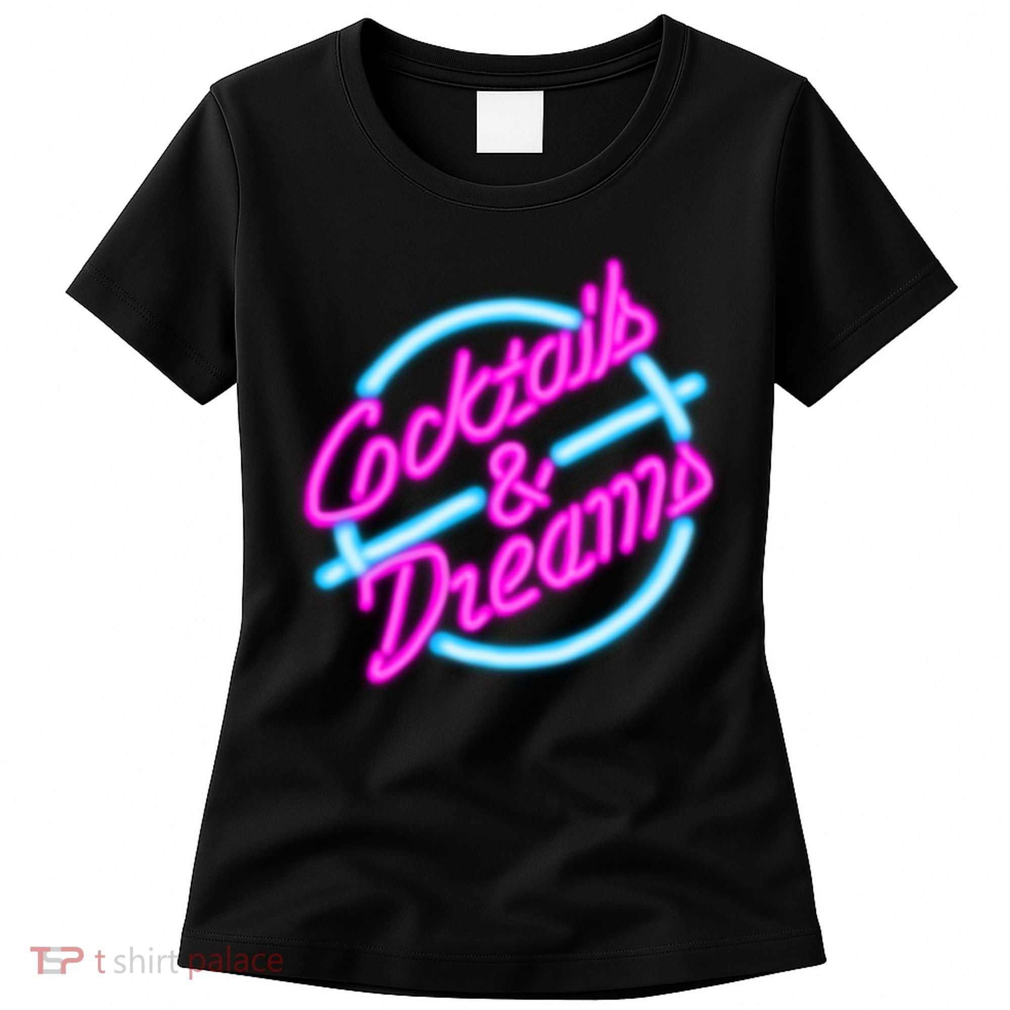 Cocktails And Dreams Retro 80s Women's T-Shirt